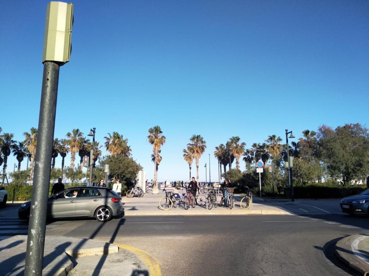 Apartamento 2 Hab En Malvarrosa A Metros De La Playa, Con Terraza Y Zonas Comun 3D Valencia Eksteriør bilde